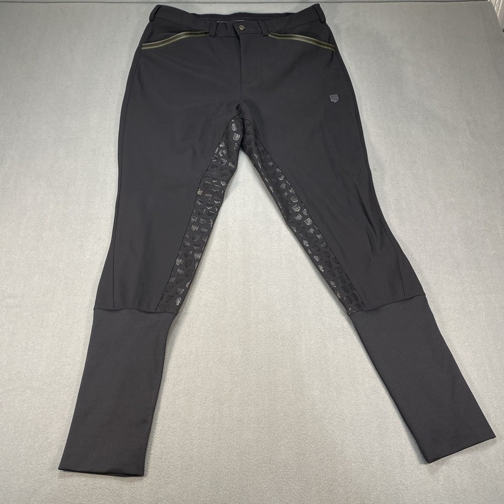 Maya Delorez Breeches Womens Riding Pants Black Compression Equestrian Large